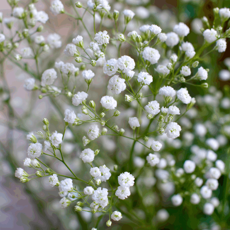 Covent Garden Baby's Breath flowers growing in a garden