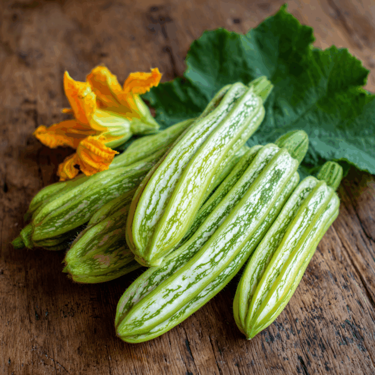Costata Romanesco Squash plant growing in a garden