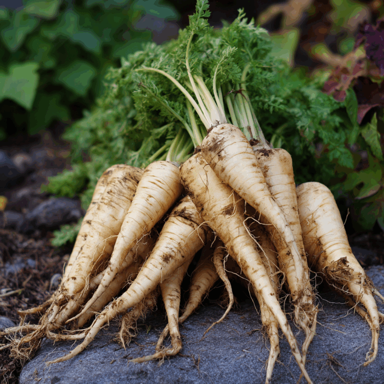 Hollow Crown Parsnip plant growing in a garden
