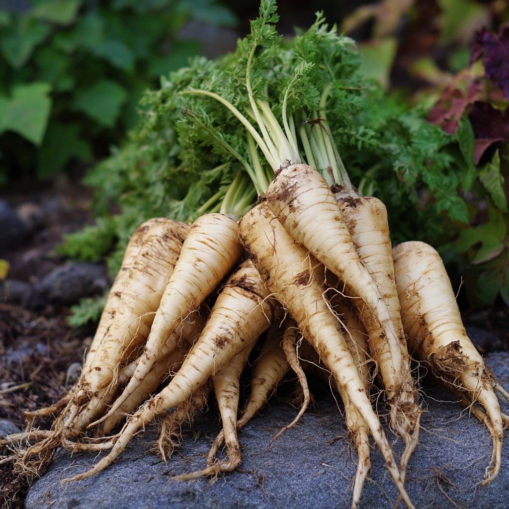 Hollow Crown Parsnip plant growing in a garden