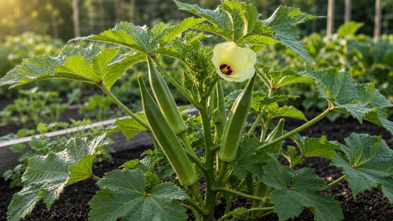 clemson spineless okra planting guide image