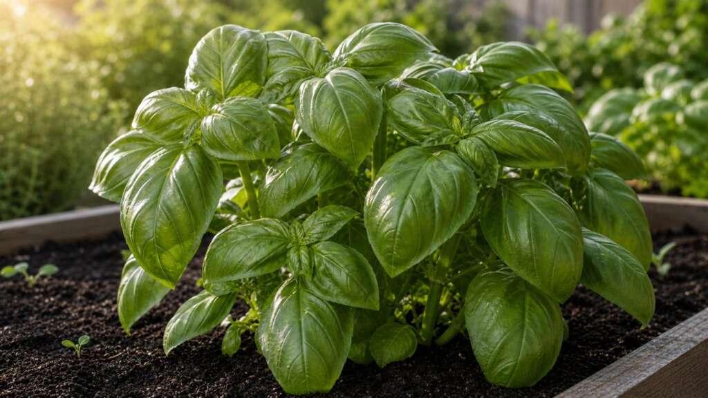 large leaf basil planting guide image