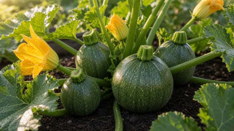 round zucchini planting guide image