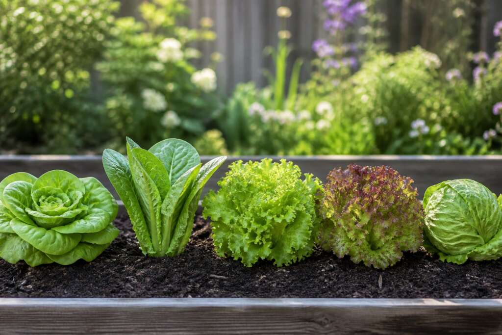 Lettuce Variety Pack (5 types) plant growing in a garden